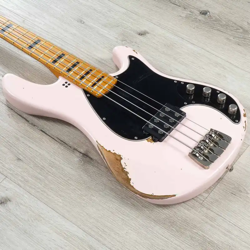 Sandberg California VM-4 Bass, Maple Fingerboard, Hardcore Aged Shell Pink Original