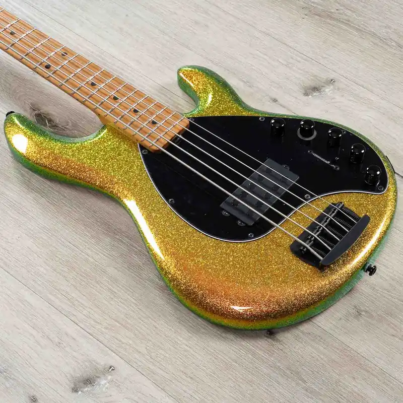 Ernie Ball Music Man StingRay DarkRay 5 5-String Bass, Roasted Maple Fretboard, Gold Bar Direct From Manufacturer