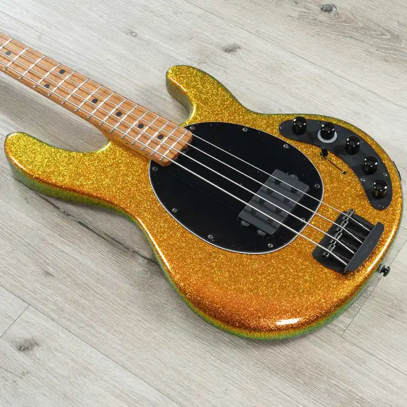 Ernie Ball Music Man StingRay DarkRay 4 Bass, Roasted Maple Fretboard, Gold Bar Reduced Price