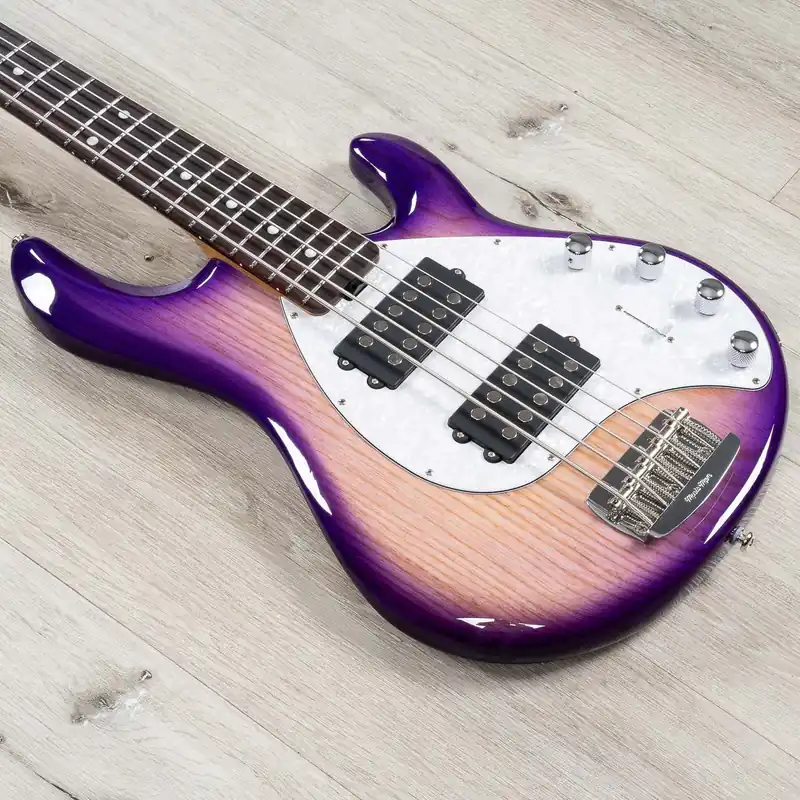 Premium Ernie Ball Music Man StingRay Special 5 HH 5-String Bass, Rosewood Fretboard, Purple Sunset