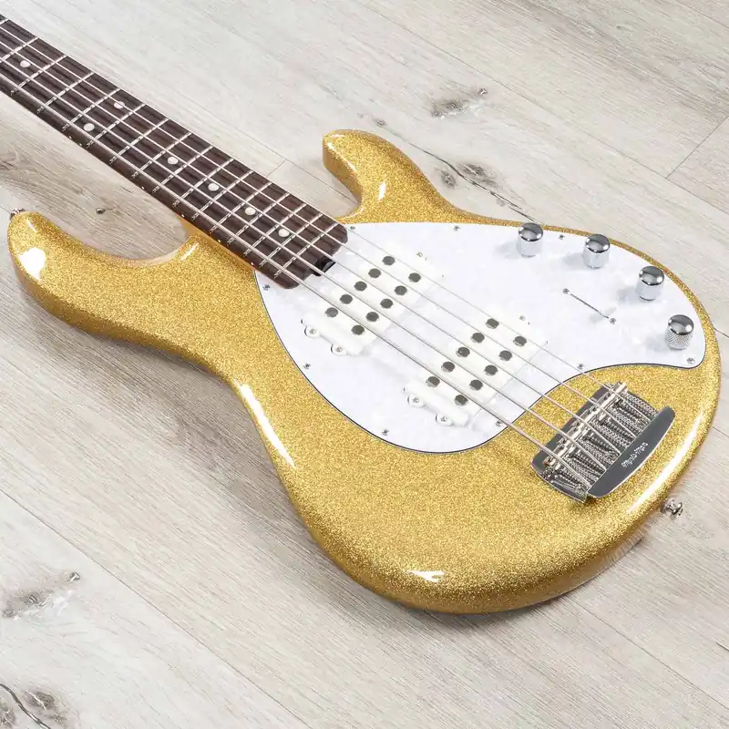 Direct From Factory Ernie Ball Music Man StingRay Special 5 HH 5-String Bass, Rosewood Fretboard, Genius Gold