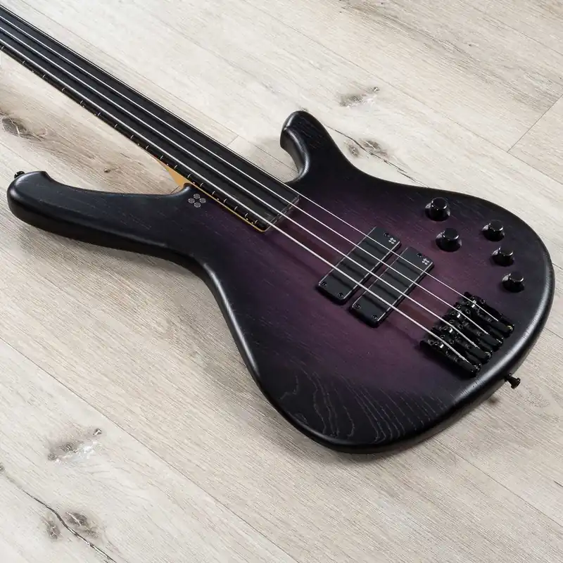 Warranty Included Sandberg Classic Booster 4 Fretless Bass, Ebony Fretboard, Swamp Ash Body, Matt Violetburst