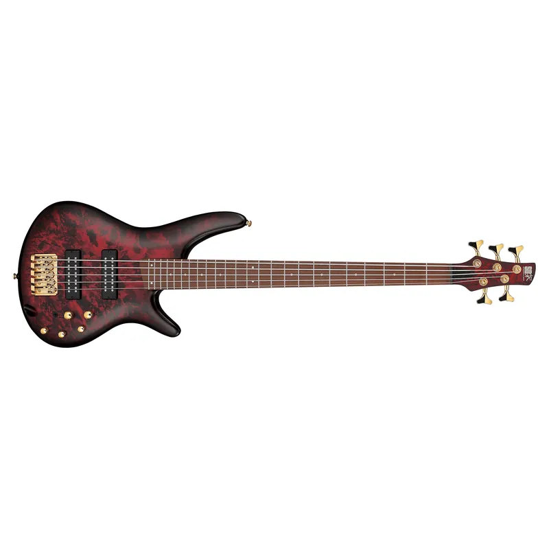 Ibanez SR Standard SR305EDX 5-String Bass, Jatoba Fingerboard, Wine Red Frozen Matte Crafted