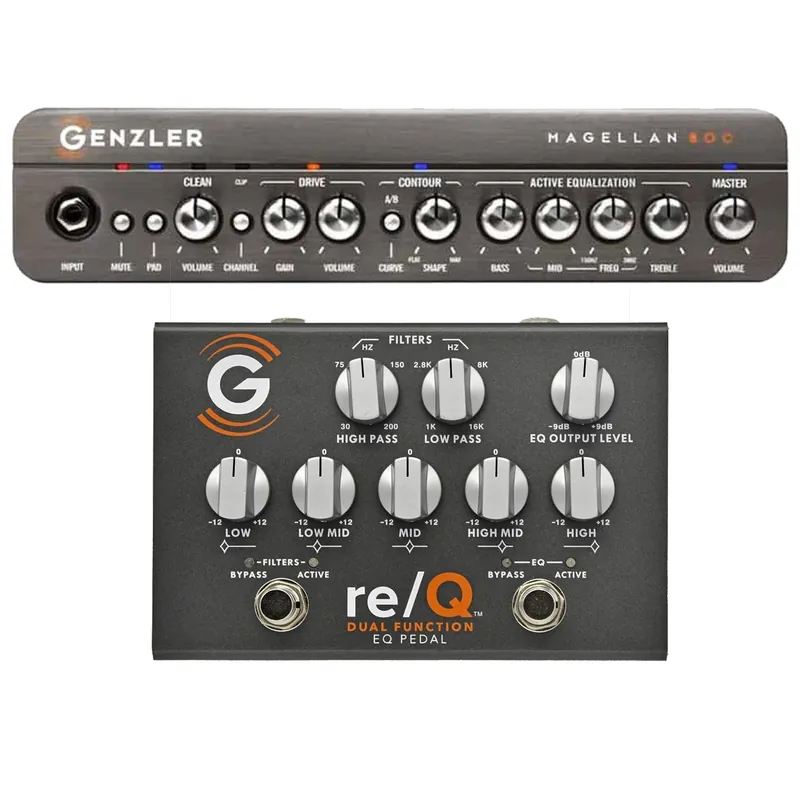 Genzler MG-800 Magellan 800 800-Watt Bass Amp Head w/ re/Q Dual Function EQ Bass Effects Pedal Fresh Stock