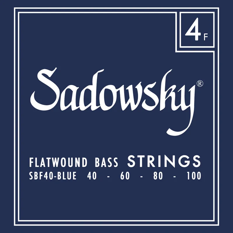 Sadowsky Blue Label Bass String Set, Stainless Steel, Flatwound, 4-String, 040-100 Budget