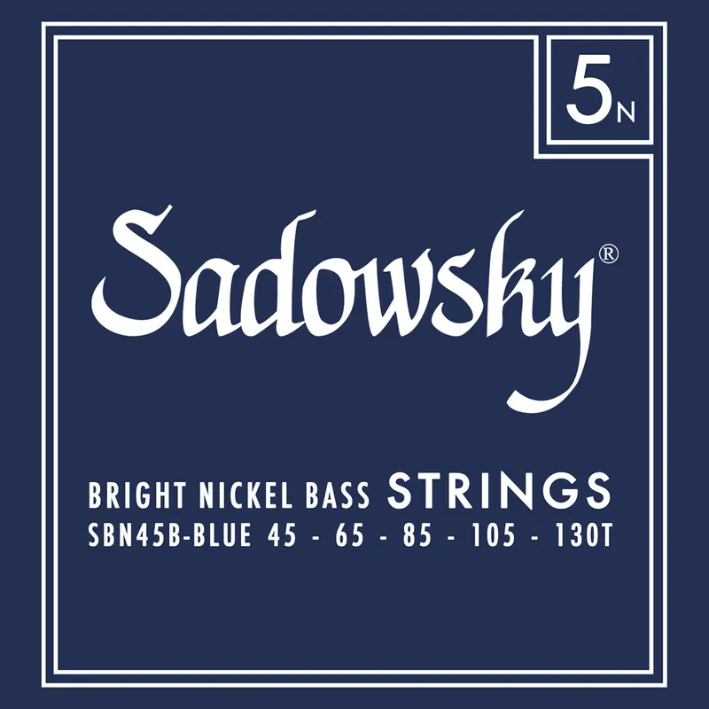 Sadowsky Blue Label Bass String Set, Nickel, Taperwound, 5-String, 045-130 Price Cut