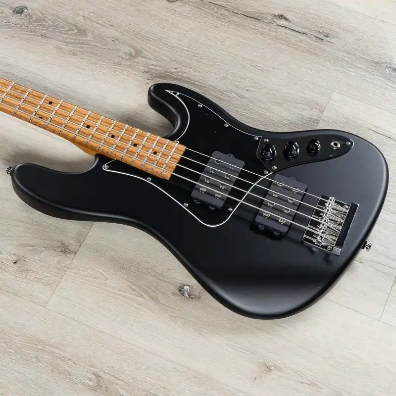 Worldwide Shipping Balaguer The Goliath Select Bass, Roasted Birdseye Maple Fretboard, Satin Black