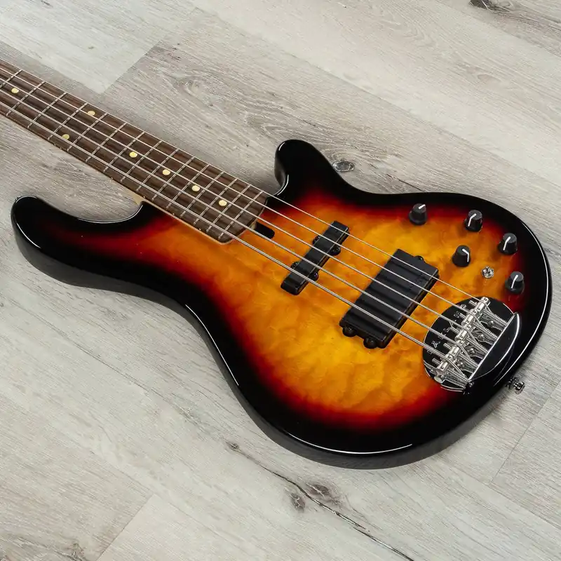 Direct From Manufacturer Lakland Skyline Series 55-02 Deluxe 5-String Bass, Quilt Maple Top, 3-Tone Sunburst