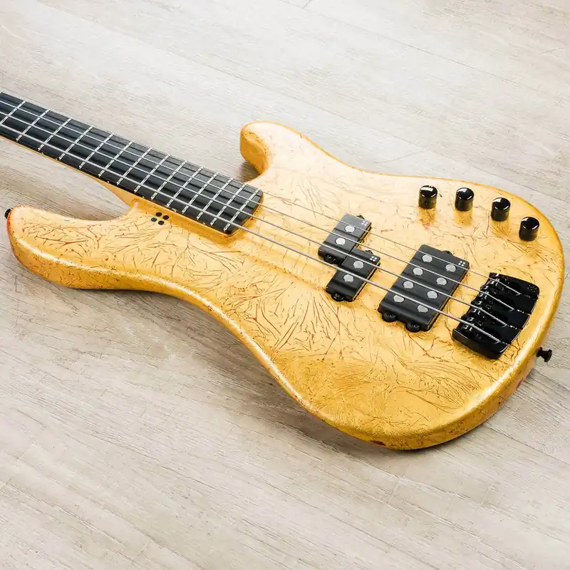 Sandberg California VM-4 Bass, Gold Leaf, Ebony Fretboard, Matching Headstock Next Day Delivery