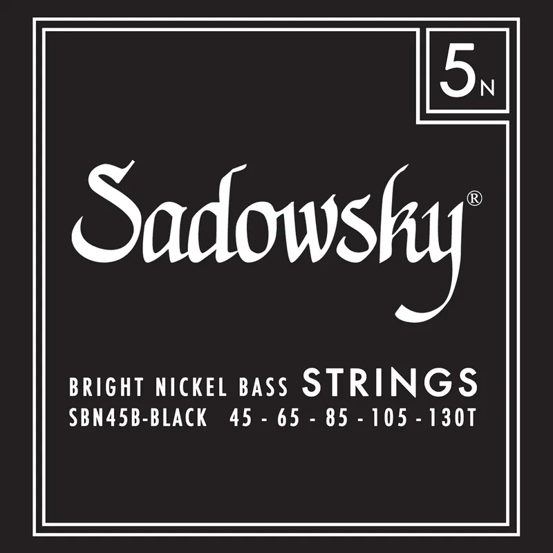 Sadowsky Black Label Bass String Set, Nickel, Taperwound, 5-String, 045-130 Hot Picks