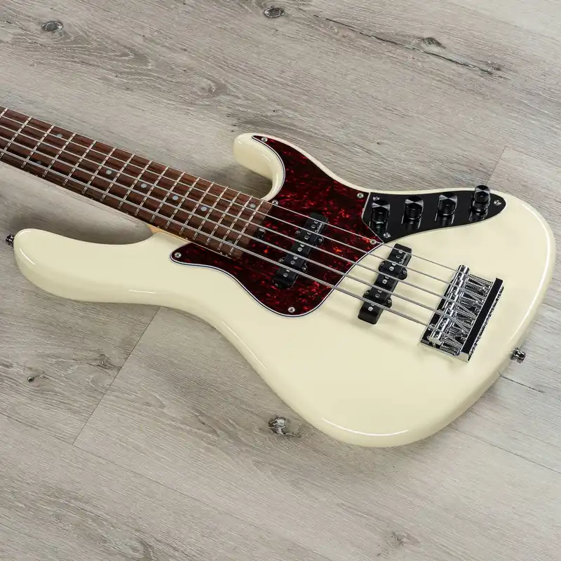 Budget Sadowsky MetroLine 24-Fret Vintage J/J 5-String Bass, Solid Olympic White High Polish