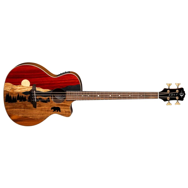 Luna Vista Bear Acoustic Electric Bass w/ Hardshell Case, Pau Ferro Fretboard Crafted