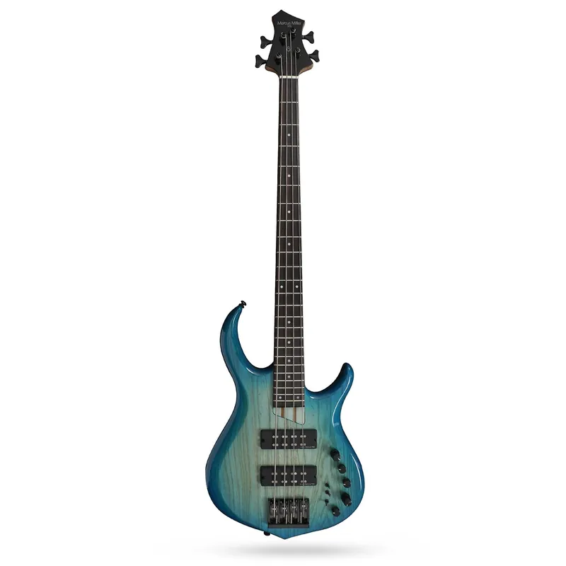 Sire Marcus Miller M5 4-String Bass Guitar, Ebony Fretboard, Transparent Blue Trending