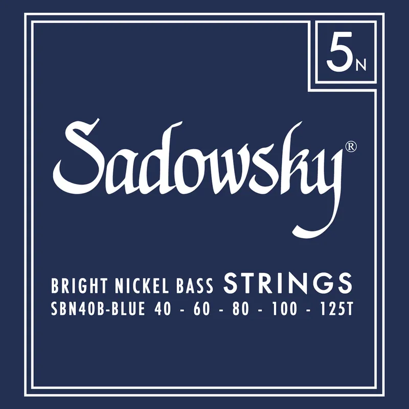 Sadowsky Strings SBN40B Blue Label Bass Guitar 5-String Set, Taperwound, 040-125 Trusted Brand