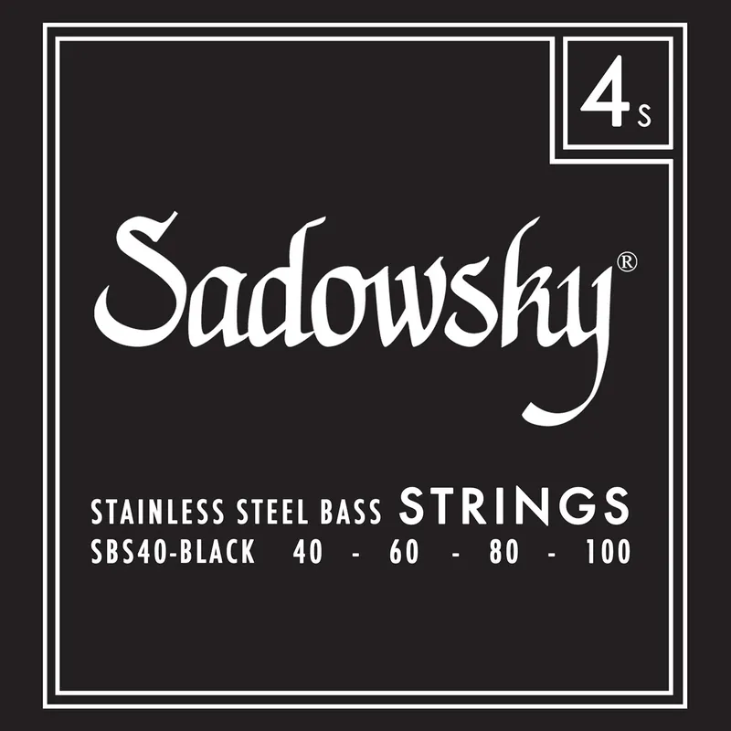 Sadowsky Strings SBS40 Black Label Bass Guitar Strings, 4-String Set, 040-100 Must Have