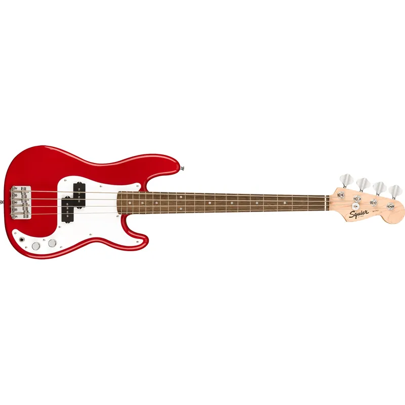 Squier (Fender) Mini P Bass Guitar, Laurel Fingerboard, Dakota Red Get Yours