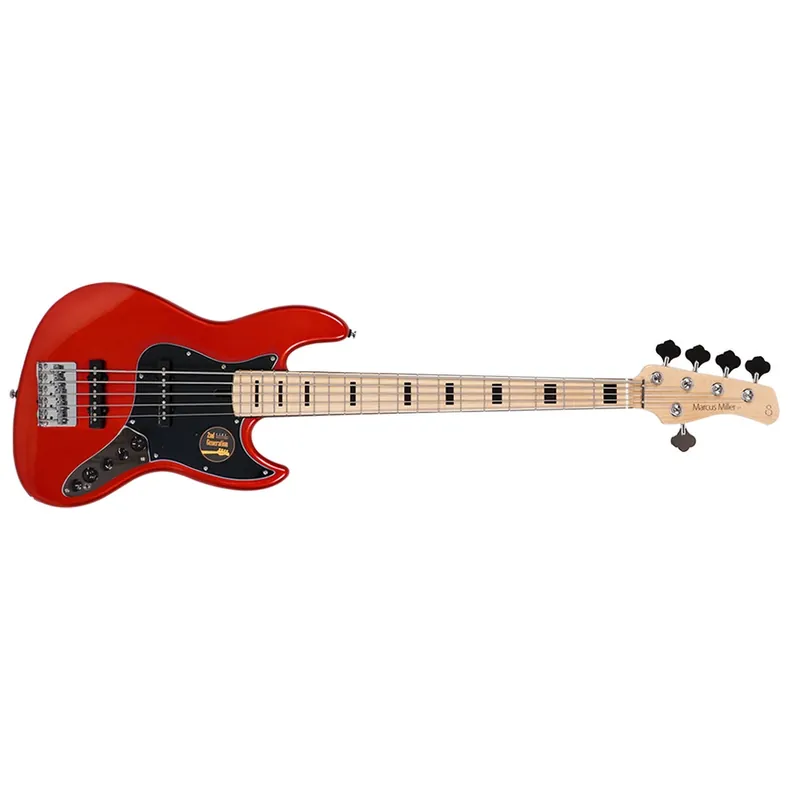 Sire V7 Vintage 2nd Gen Bass Guitar, 5-String, Alder Body, Maple Fretboard, BMR Bright Metallic Red Next Day Delivery