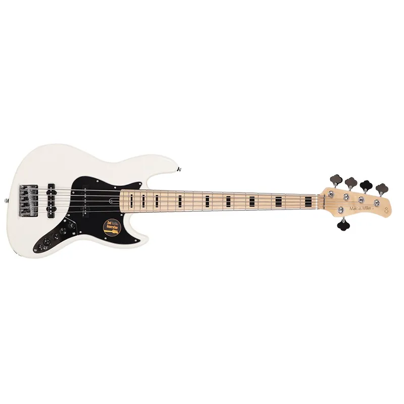 Sire V7 Vintage 2nd Gen Bass Guitar, 5-String, Alder Body, Maple Fingerboard, AWH Antique White Fan Favorite