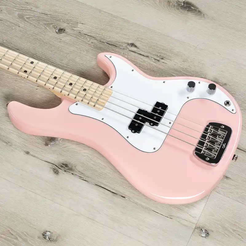 Budget G&L USA LB-100 Bass w/ Case, Shell Pink, Hard-Rock Maple Neck & Fretboard