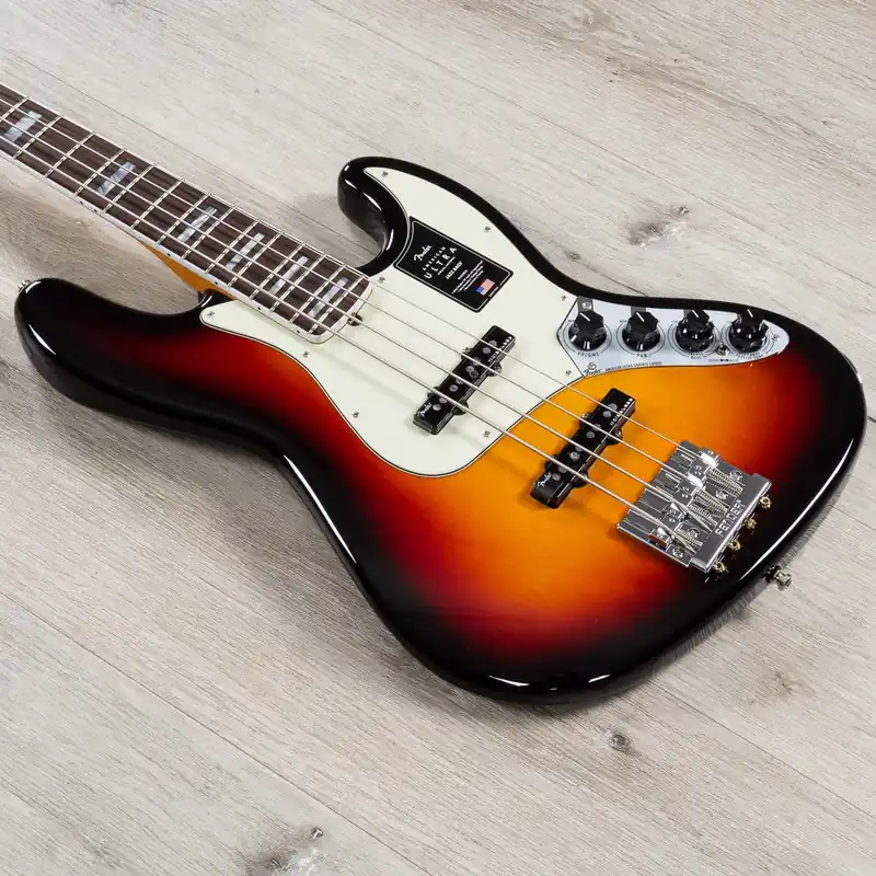 Fender American Ultra Jazz Bass Guitar w/ Case, Rosewood Fingerboard, Ultraburst Limited Edition