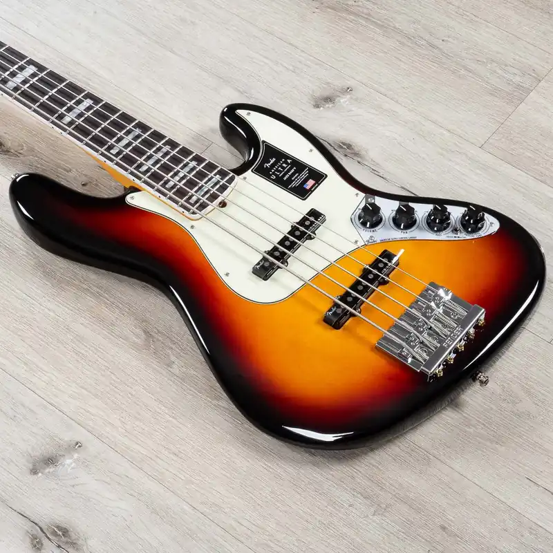 Fender American Ultra Jazz Bass V Bass Guitar, 5-String, Rosewood Fingerboard, Ultraburst Mega Sale