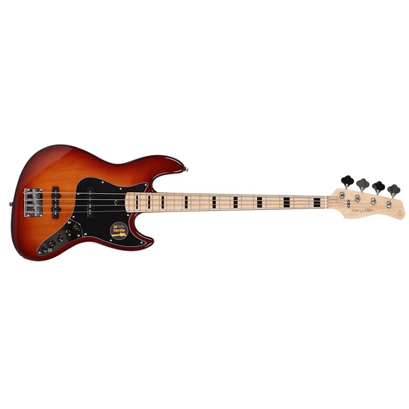 Holiday Sale Sire V7 Vintage 2nd Gen Bass Guitar, Alder Body, Maple Fretboard, TS Tobacco Sunburst