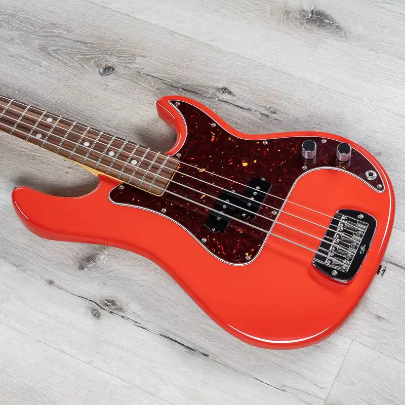 Grab Now G&L Guitars Fullerton Deluxe LB100 Bass Guitar, Caribbean Rosewood Fingerboard, Fullerton Red