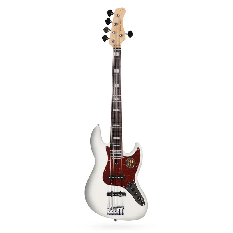 Deal Sire Marcus Miller V7 2nd Gen Bass Guitar, Alder, 5-String, AWH White
