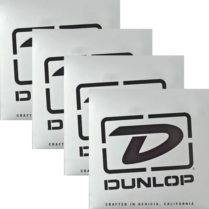 Price Drop 4-Pack Dunlop DBSBN45125T Super Bright Nickel Tapered Bass Guitar 5-String Set 45-125