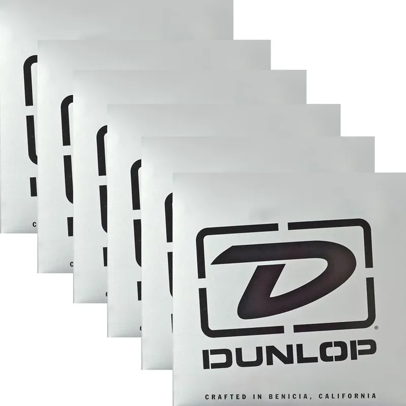 6-Pack Dunlop DBSBN45125T Super Bright Nickel Tapered Bass Guitar 5-String Set 45-125 Money Back Guarantee