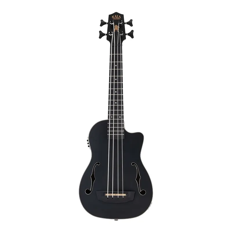 New Release Kala Music Journeyman Mahogany U-Bass Acoustic Electric Ukulele Bass, Black