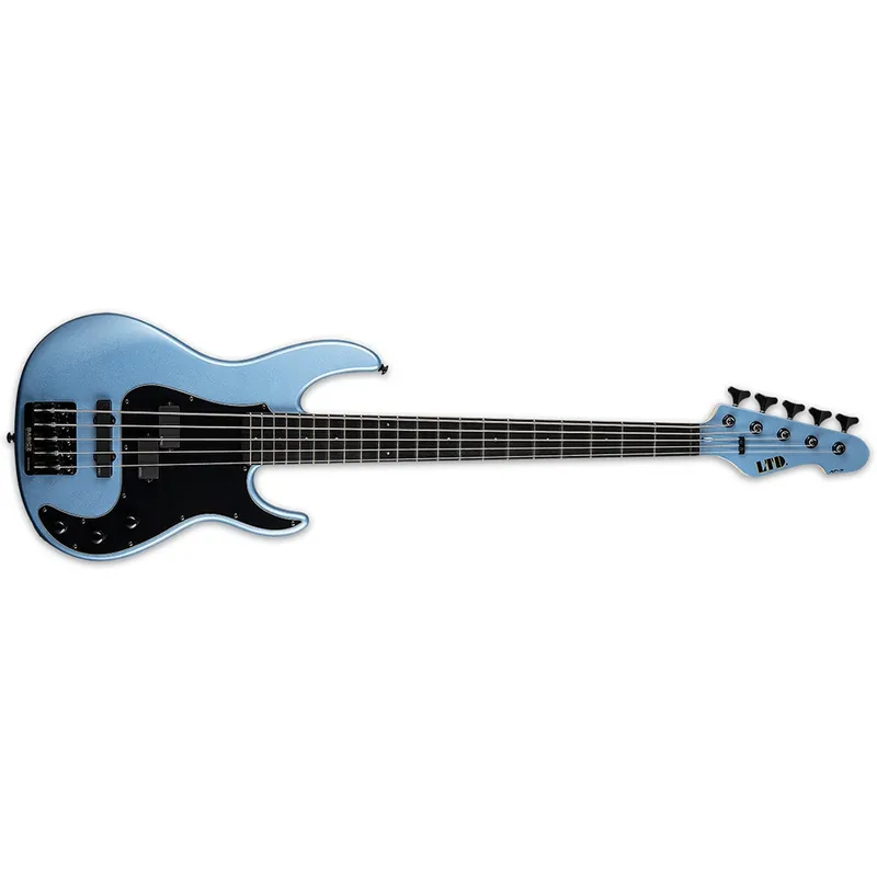ESP LTD AP-5 Bass Guitar, 5-String, Macassar Ebony Fingerboard, Pelham Blue Price Drop