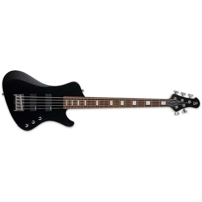 Weekend Sale ESP LTD Stream-205 Bass Guitar, 5-String, Roasted Jatoba Fingerboard, Black Satin