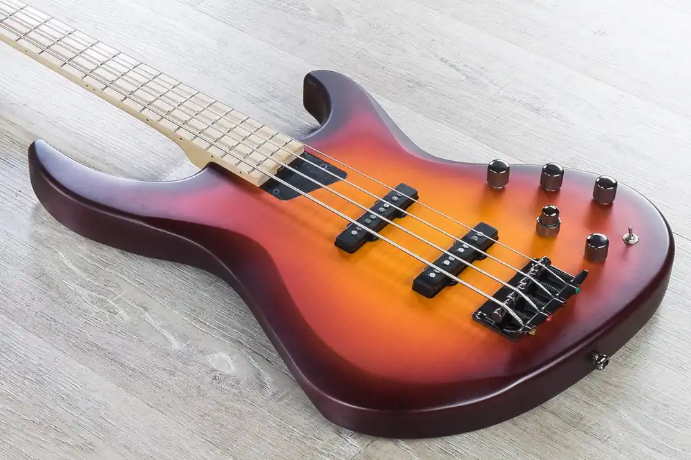 MTD Kingston Saratoga Deluxe Bass Guitar, 4-String, Maple Fingerboard, Deep Cherry Burst Grab Now