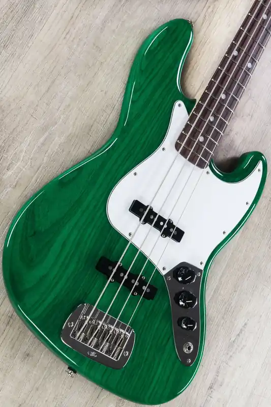 G&L USA JB 4-String Bass, Clear Forest Green, Rosewood Fretboard Modern