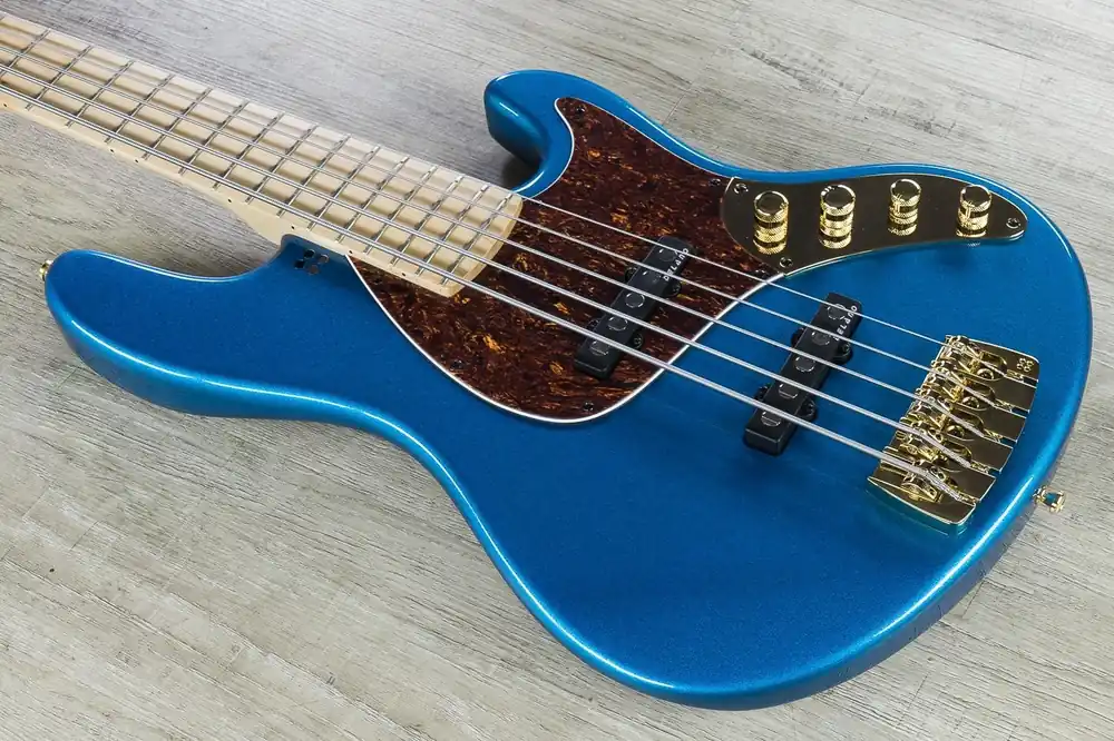 No Minimum Order Sandberg California II TT-5 5-String Electric Bass, Maple Fretboard, Gig Bag - Lake Placid Blue