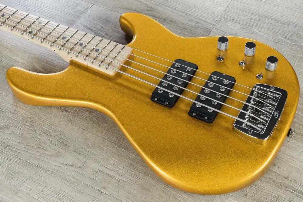 Super Sale G&L USA L-2500 5-String Bass, Pharaoh Gold, Satin Maple Neck and Fretboard