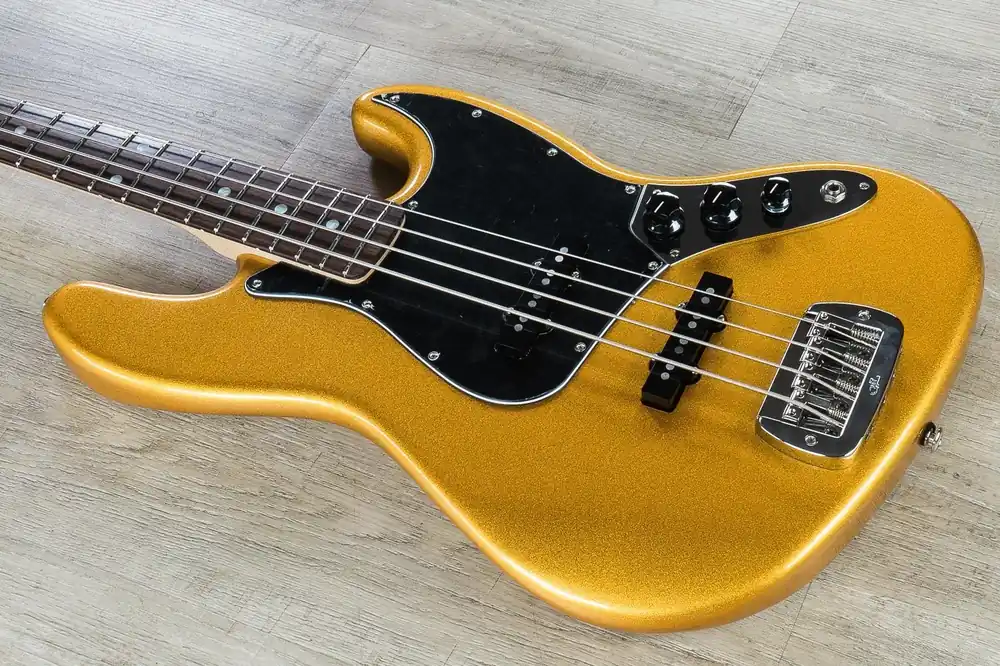 G&L USA JB 4-String Electric Bass, Indian Rosewood Fingerboard, Matching Headstock - Pharaoh Gold Buy Direct