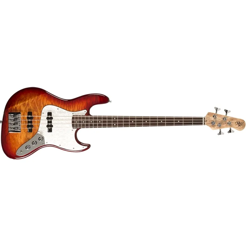 Weekend Sale Michael Kelly Element 4Q Electric Bass, Rosewood Fretboard - Aged Cherryburst