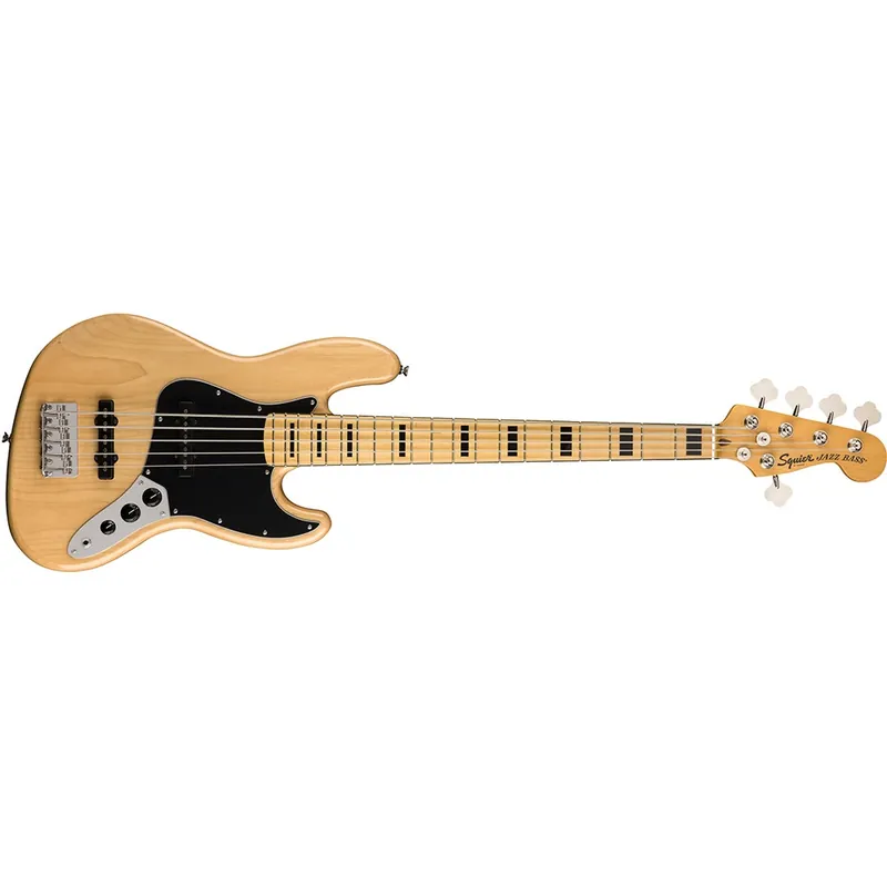 Original Squier by Fender Classic Vibe '70s Jazz Bass V, 5-String, Maple Fingerboard, Natural