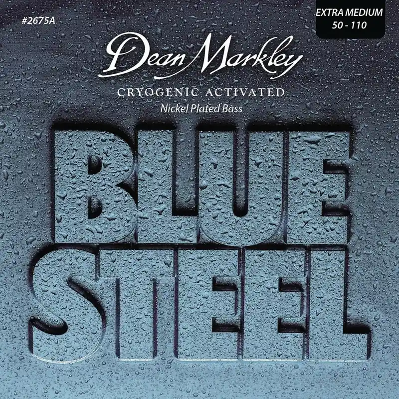 Dean Markley 2675A Blue Steel NPS Bass Guitar Strings, Extra Medium, 4 String, 50-110 In Demand