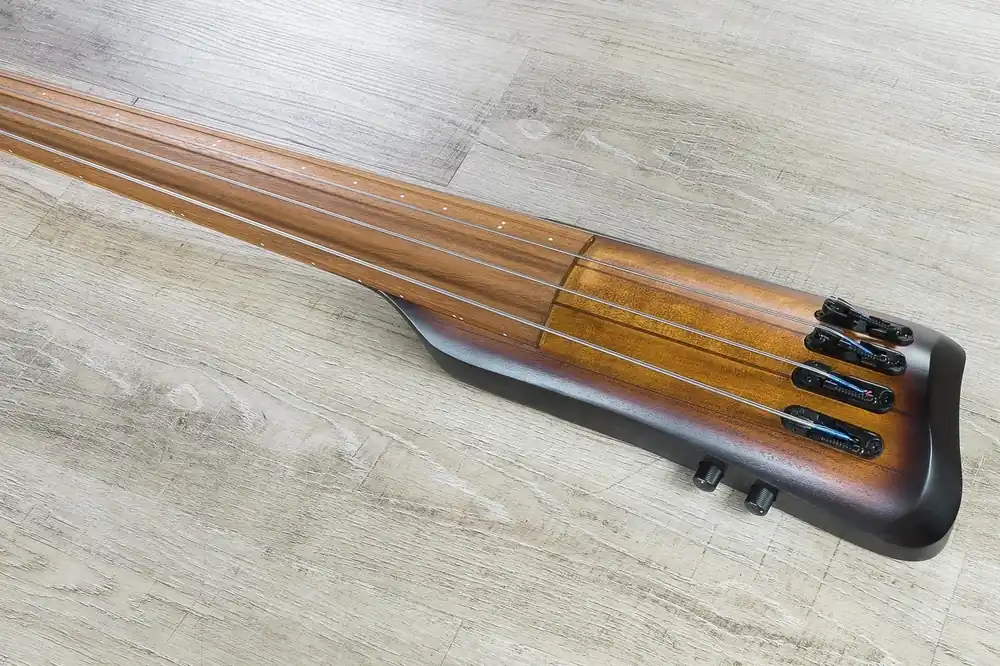 Ibanez UB804 MOB Bass Workshop Upright 4-String Electric Bass, Fretless with Gig Bag - Mahogany Oil Burst Latest