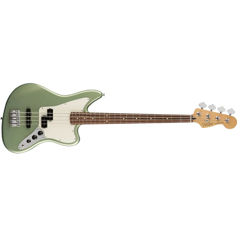 Free Shipping Fender Player Jaguar Bass, Pau Ferro Fingerboard - Sage Green Metallic