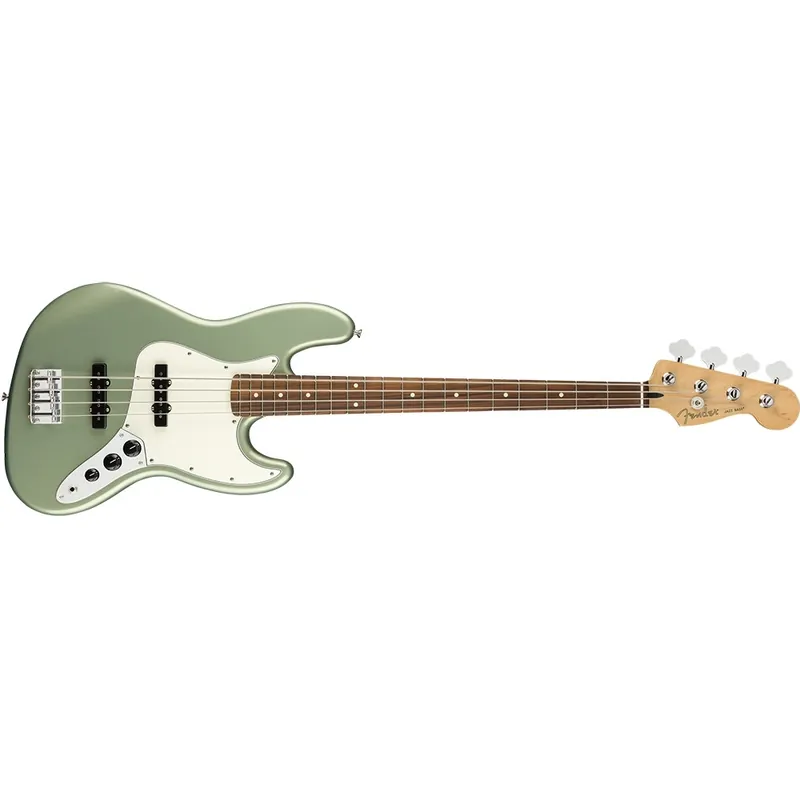 Fender Player Jazz Electric Bass, Pau Ferro Fingerboard - Sage Green Metallic Warranty Included