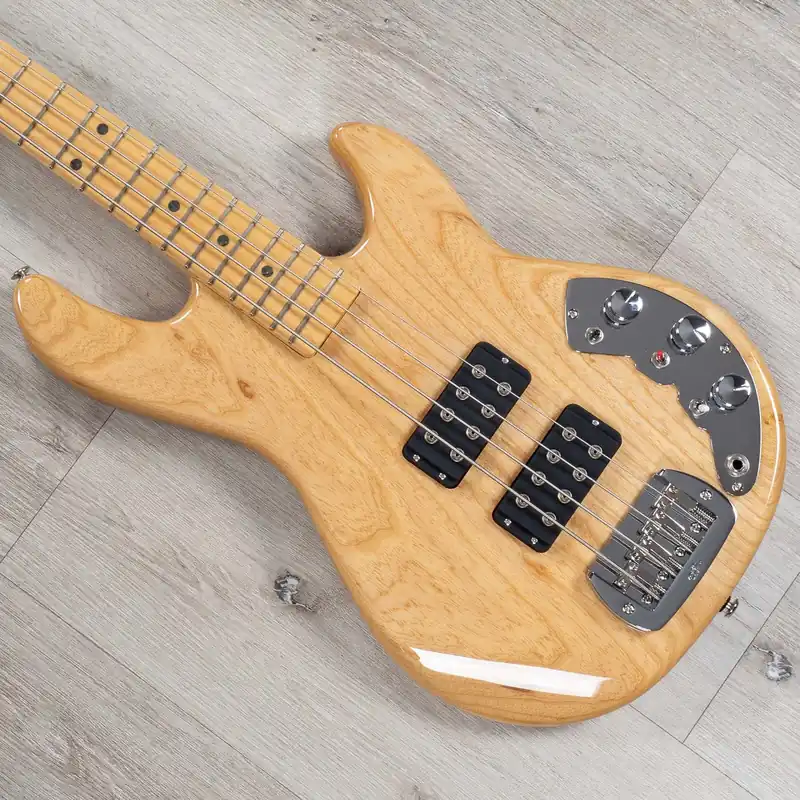 Shop Now G&L USA CLF Research L-2000 Electric Bass, Swamp Ash Body, Maple Fingerboard, Hard Case - Natural