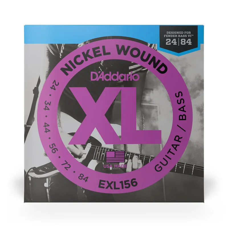 Don’t Miss Out D'Addario EXL-156 Nickel Wound 6-String Fender VI Bass Strings (24-84)