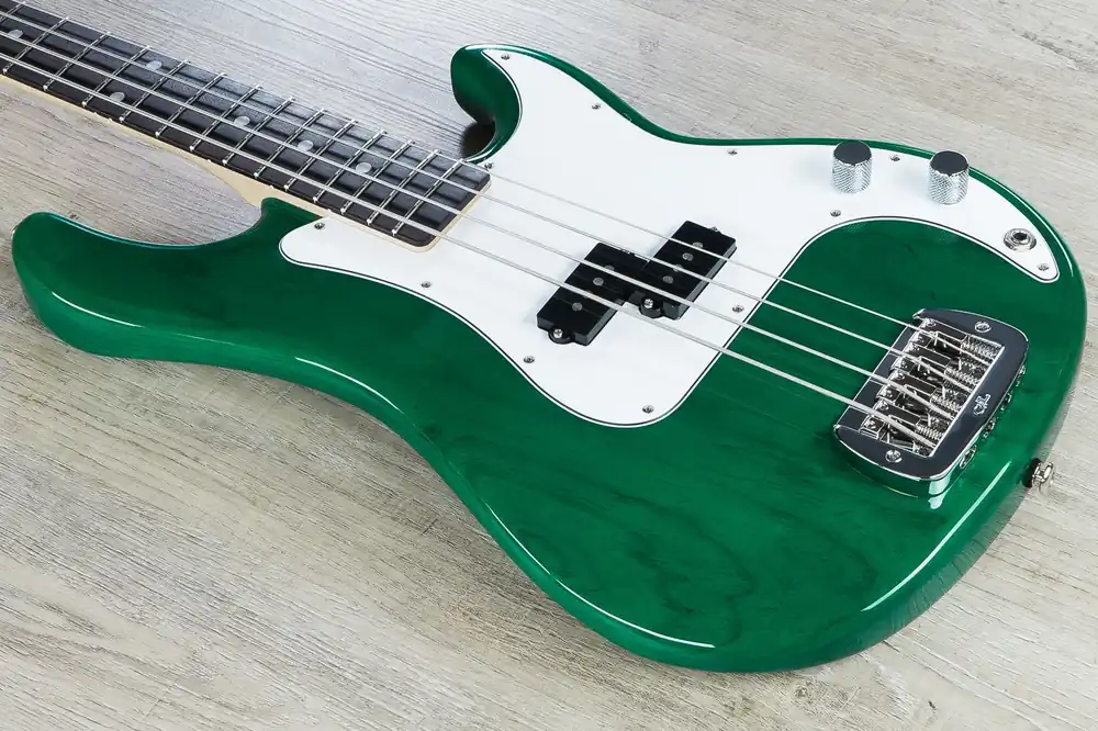 Final Sale G&L USA LB-100 Electric Bass, Rosewood Fingerboard, Hard Case - Clear Forest Green