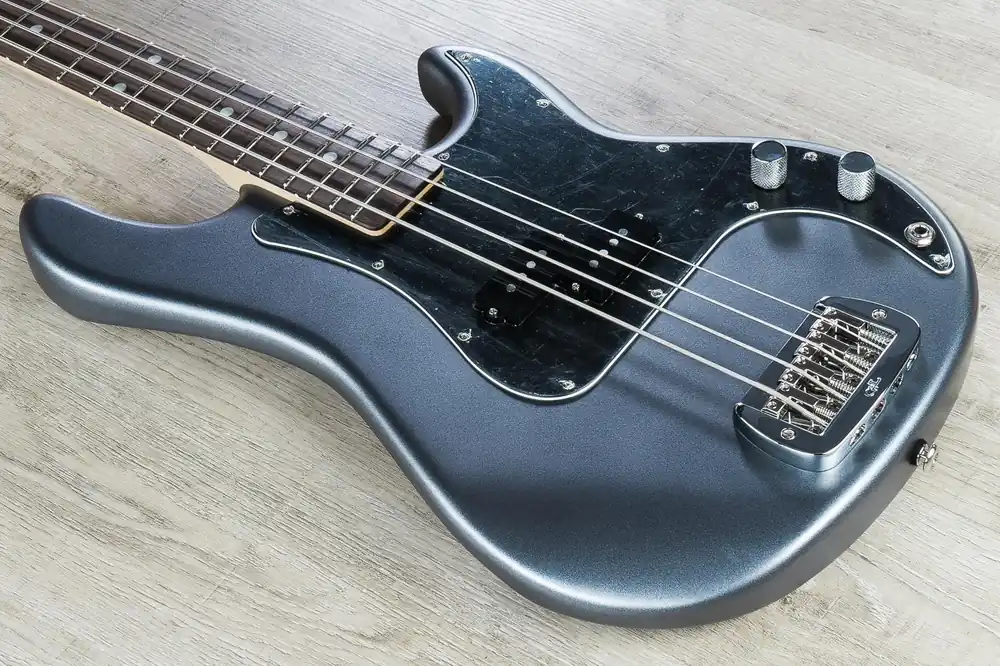 Save Now G&L USA LB-100 Electric Bass, Rosewood Fingerboard, Hard Case - Graphite Metallic Frost