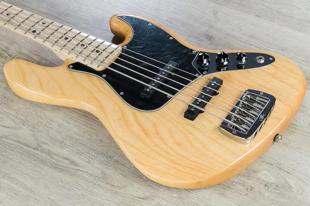 Luxury G&L USA JB-5 5-String Electric Bass, Maple Fingerboard, Hard Case - Natural Gloss