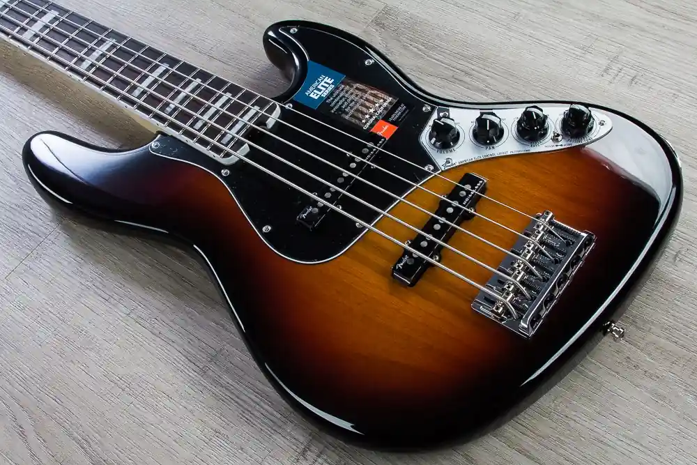 Best Choice Fender American Elite Jazz V 5-String Bass, Rosewood Fingerboard, Elite Molded Case - 3-Color Sunburst